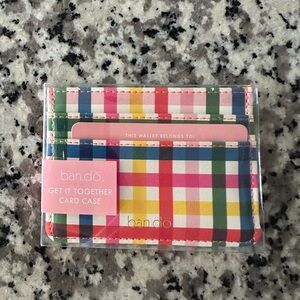 ban.do Bright Plaid Card Holder in Pink, Yellow, Green, Blue, White